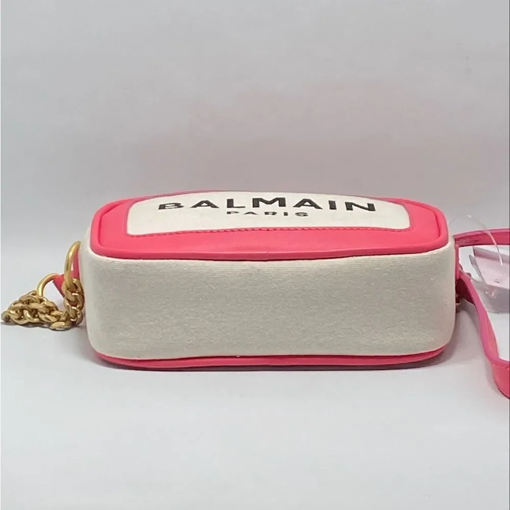 Balmain B-Army 18 Canvas Logo Camera Bag - Picture 5 of 14